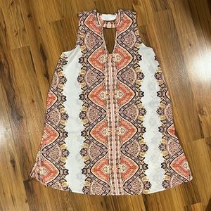 Patterned multicolor dress
